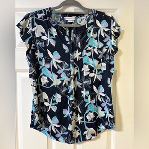 Liz Claiborne Black Floral Women's Blouse